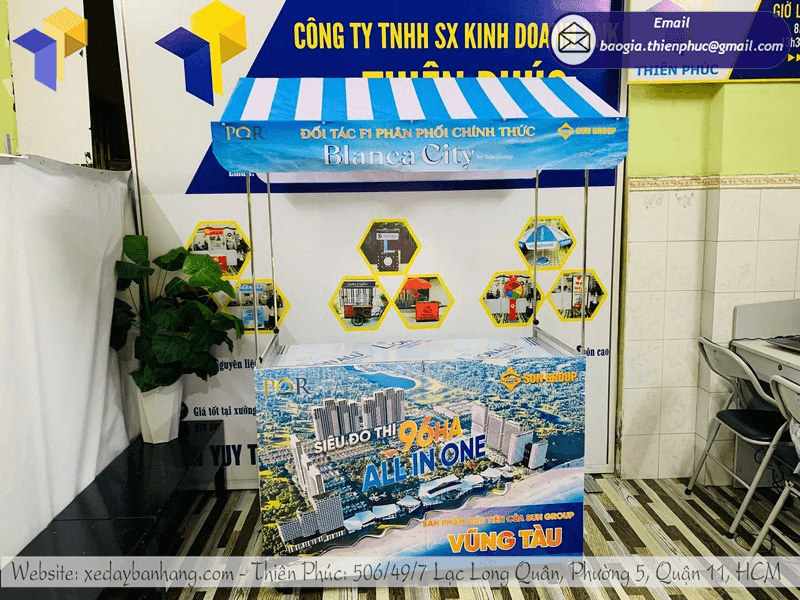 Mẫu Booth Sampling Tiếp Thị Có Mái Che Được Ưa Chuộng Nhất Năm 2025